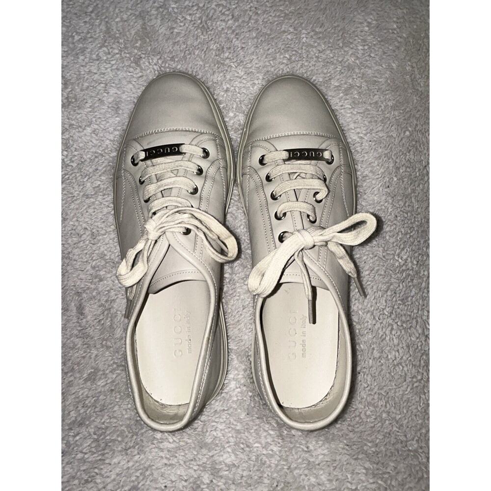 Gucci Miro Soft Leather Mystic White Sneakers - Picture 11 of 14